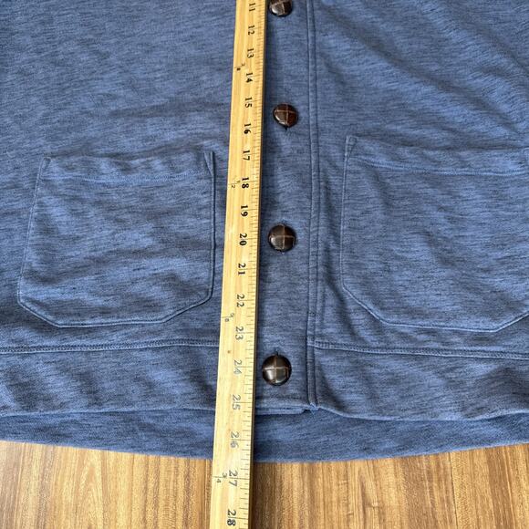 Duluth Trading Loophole Comfort Cardigan‎ Sweater Shawl Collar Mens Medium Blue - Picture 5 of 5